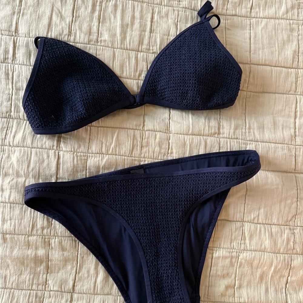 Elegant Navy Blue Bikini Set